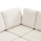 103 Sectional Sofa Couch Sofa Bed U-shaped Sofa with Two Movable Ottoman and Three USB Ports