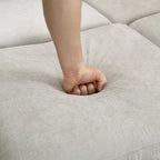 103 Sectional Sofa Couch Sofa Bed U-shaped Sofa with Two Movable Ottoman and Three USB Ports