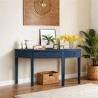 U-Style Distinctive Features of Pine Veneer Console Table