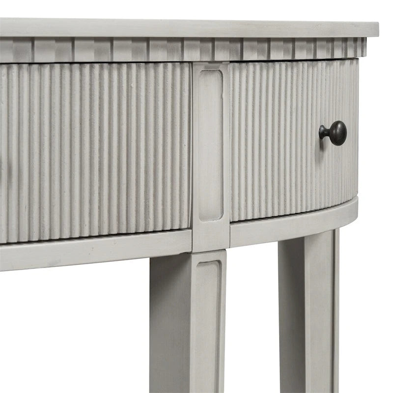 U-Style Distinctive Features of Pine Veneer Console Table