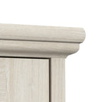 60W Farmhouse Desk with Hutch and Storage - Linen White Oak