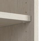 60W Farmhouse Desk with Hutch and Storage - Linen White Oak