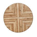 Indoor round dining table with metal legs