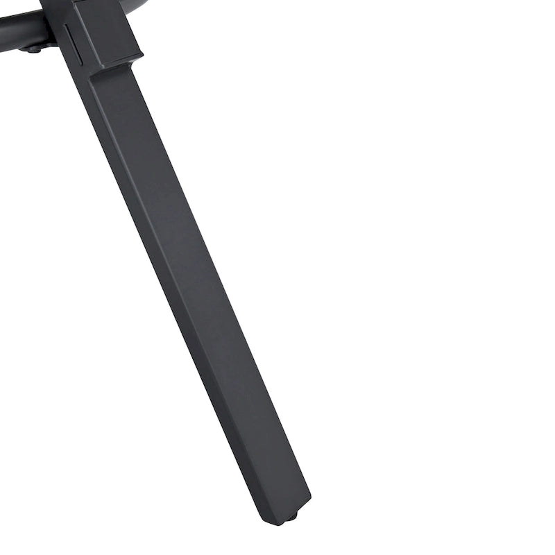 Indoor round dining table with metal legs