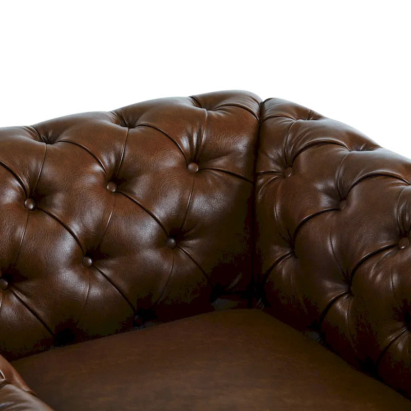 Rotating Club Chair - Green/Dark Brown - Single Seat