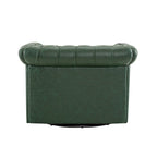 Rotating Club Chair - Green/Dark Brown - Single Seat