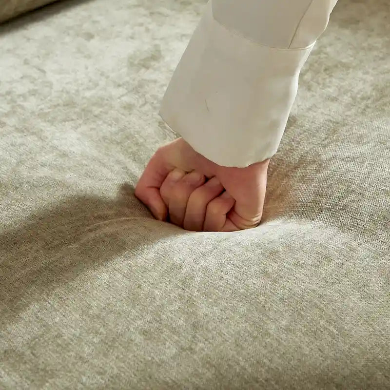 3-pieces Linen Modular Sofa Set with 3+3+1 Seater Combo and Wooden Frame & 5 Pillows