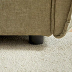 3-pieces Linen Modular Sofa Set with 3+3+1 Seater Combo and Wooden Frame & 5 Pillows