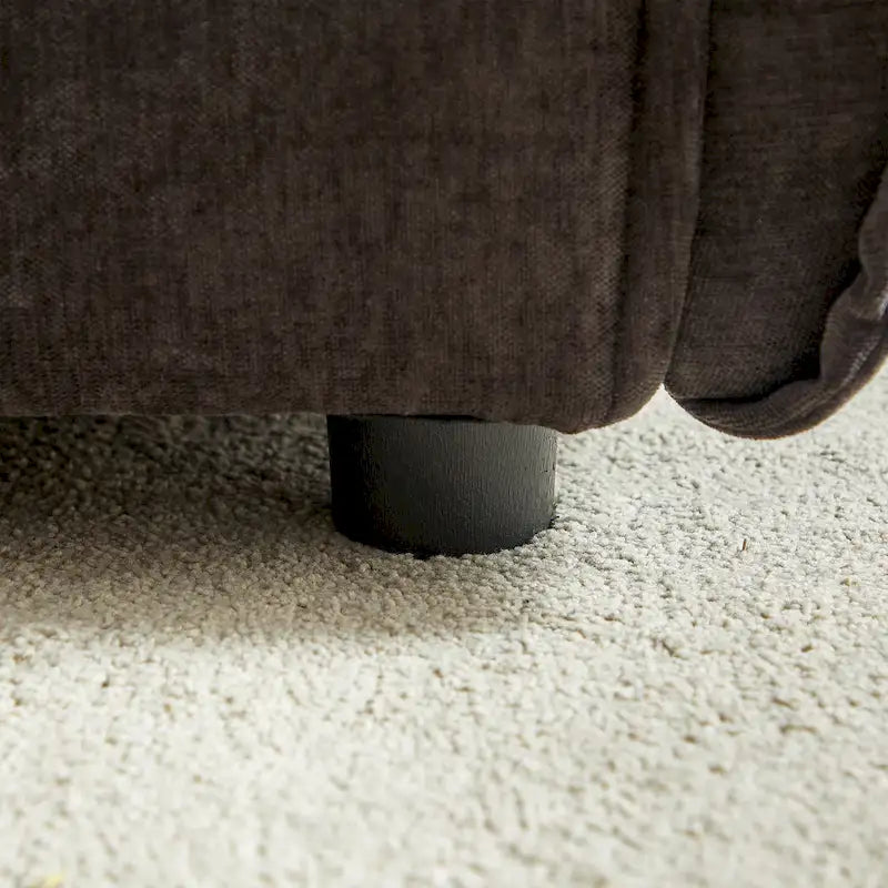 3-pieces Linen Modular Sofa Set with 3+3+1 Seater Combo and Wooden Frame & 5 Pillows