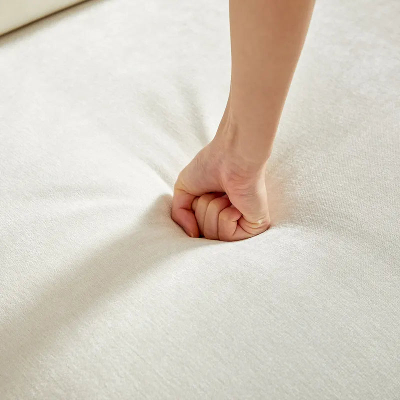 3-pieces Linen Modular Sofa Set with 3+3+1 Seater Combo and Wooden Frame & 5 Pillows