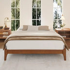Solid bamboo and wood platform bed frame