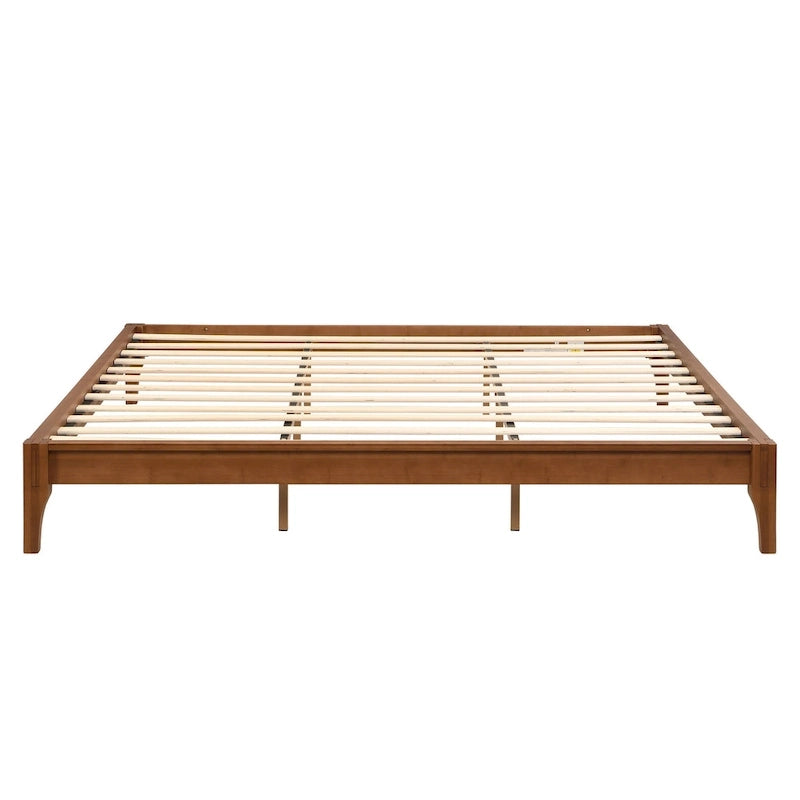 Solid bamboo and wood platform bed frame