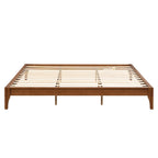 Solid bamboo and wood platform bed frame
