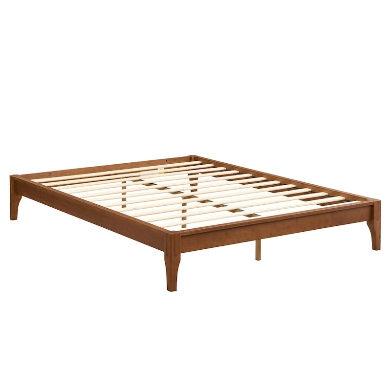 Solid bamboo and wood platform bed frame