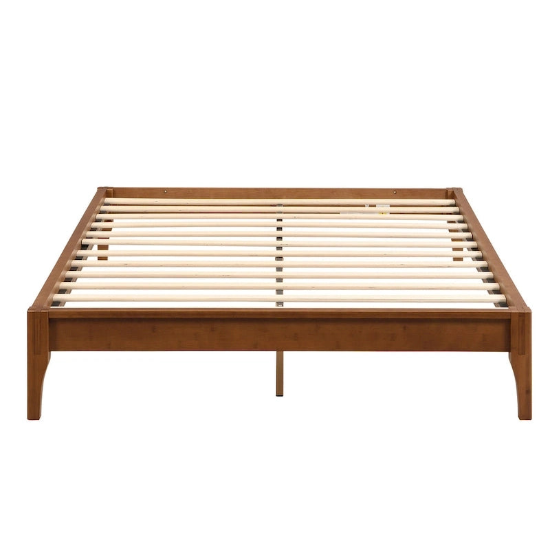 Solid bamboo and wood platform bed frame