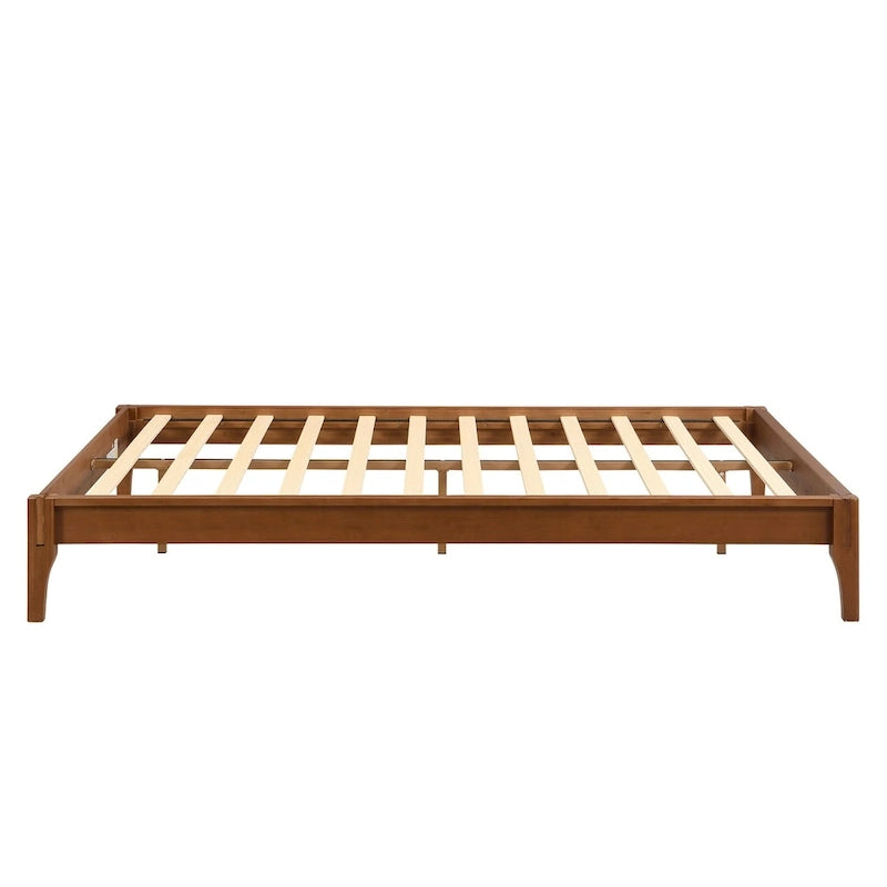 Solid bamboo and wood platform bed frame