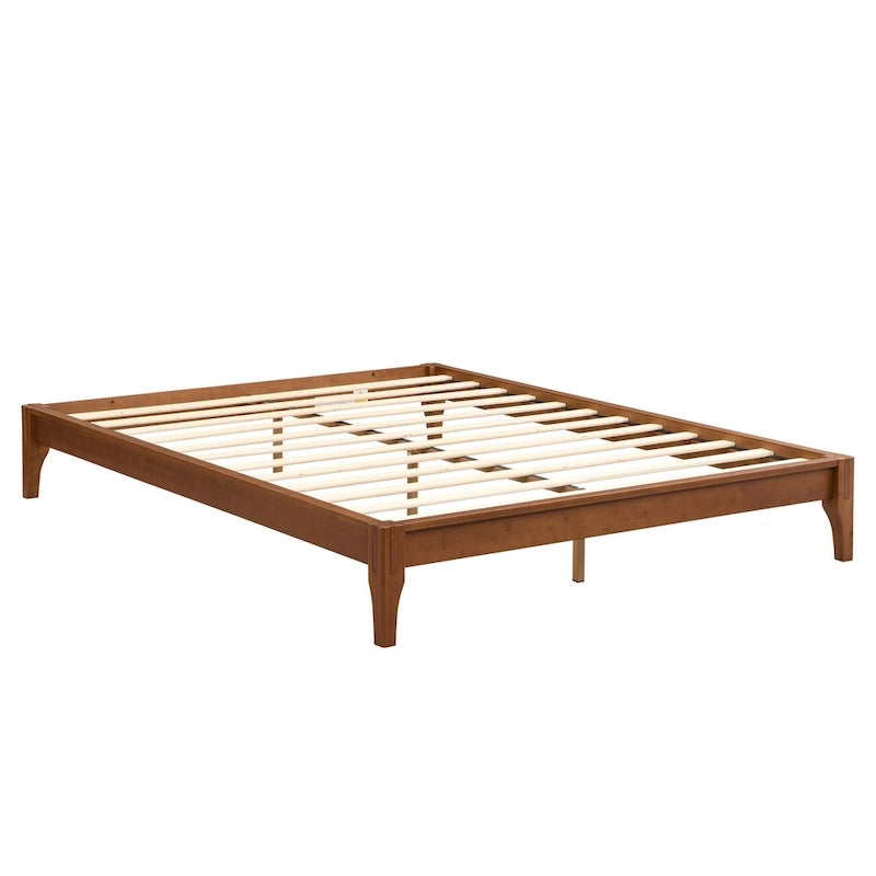 Solid bamboo and wood platform bed frame