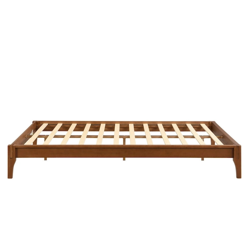 Solid bamboo and wood platform bed frame