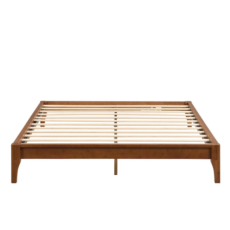 Solid bamboo and wood platform bed frame
