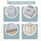 High Back Dining Chair Set of 2 PU Leather Upholstered Chair Living Room Decorative Side Chair Metal Frame Home Chair