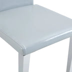 High Back Dining Chair Set of 2 PU Leather Upholstered Chair Living Room Decorative Side Chair Metal Frame Home Chair