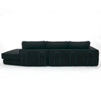 133 Lamb Velvet Convertible Sleeper Sofa with 7 Pillows (3 Back + 4 Throw), Foldable Gaming Bed Design