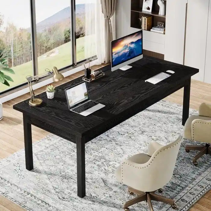 62.9 Inches Computer Desk, Large Executive Office Desk for Home Office