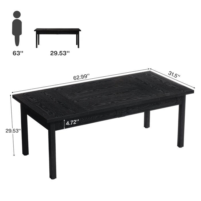 62.9 Inches Computer Desk, Large Executive Office Desk for Home Office