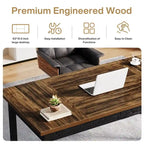 62.9 Inches Computer Desk, Large Executive Office Desk for Home Office