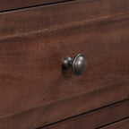 Mid-Century Modern Nightstand, Wooden Lockers with Metal Handle 3 Drawers, Entry Side Table with Solid Wood Legs