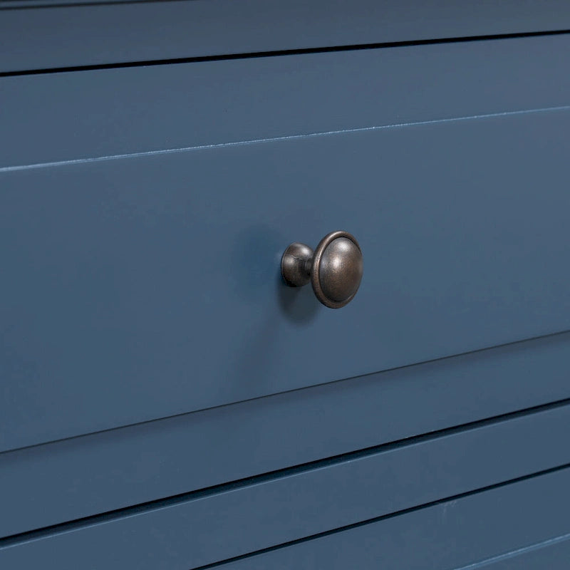 Mid-Century Modern Nightstand, Wooden Lockers with Metal Handle 3 Drawers, Entry Side Table with Solid Wood Legs