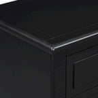 Mid-Century Modern Nightstand, Wooden Lockers with Metal Handle 3 Drawers, Entry Side Table with Solid Wood Legs