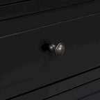 Mid-Century Modern Nightstand, Wooden Lockers with Metal Handle 3 Drawers, Entry Side Table with Solid Wood Legs