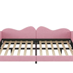 Full size Upholstered Daybed with Cloud-Shaped Backrest