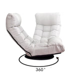 Upholstered Armless Recliner Set with Ottoman and Adjustable Headrest