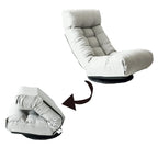 Upholstered Armless Recliner Set with Ottoman and Adjustable Headrest