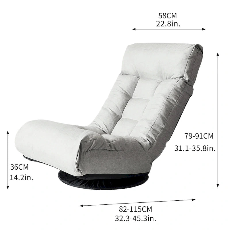 Upholstered Armless Recliner Set with Ottoman and Adjustable Headrest
