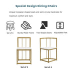 7-Piece Metal Frame Dining Table Set with Half-Round Table & 6 Chairs