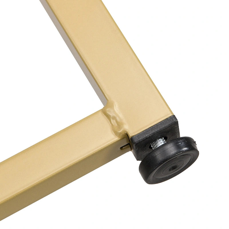 7-Piece Metal Frame Dining Table Set with Half-Round Table & 6 Chairs