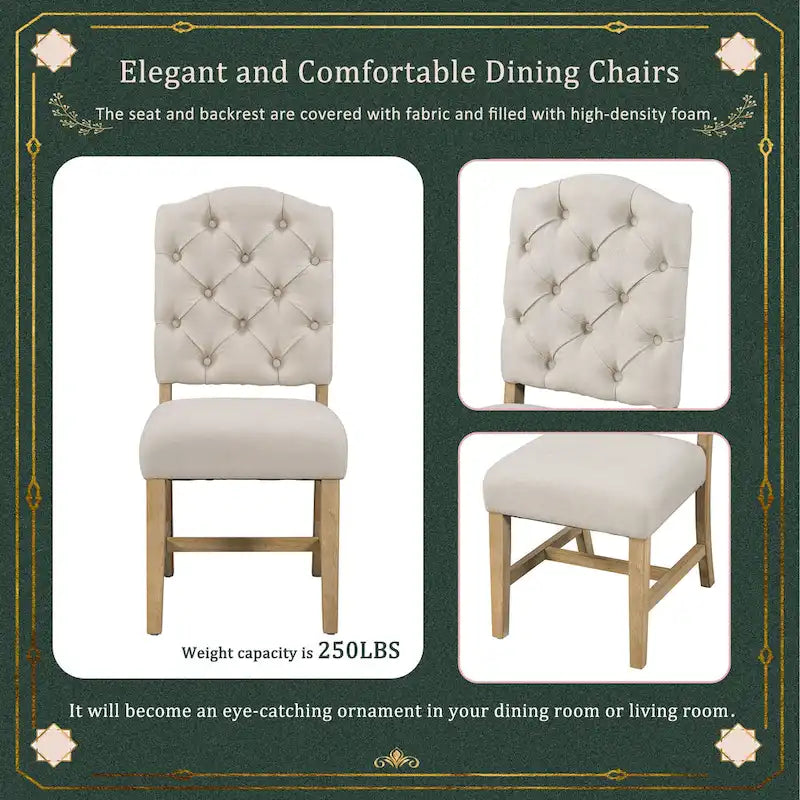 Retro 5-Piece Wooden Dining Table Set with Extendable Round Table & 4 Chairs