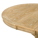 Retro 5-Piece Wooden Dining Table Set with Extendable Round Table & 4 Chairs