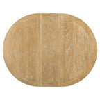 Retro 5-Piece Wooden Dining Table Set with Extendable Round Table & 4 Chairs