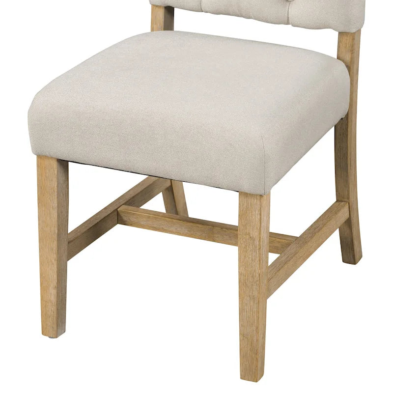 Retro 5-Piece Wooden Dining Table Set with Extendable Round Table & 4 Chairs