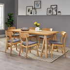 Exquisite medieval-modern style seven-piece dining room furniture set