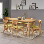 Exquisite medieval-modern style seven-piece dining room furniture set