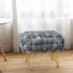 Velvet Pouf Stool 27x20x20