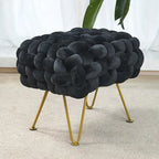Velvet Pouf Stool 27x20x20