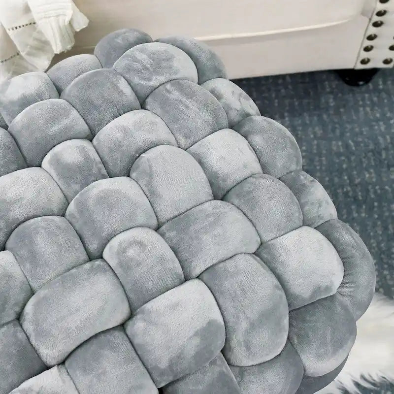 Velvet Pouf Stool 27x20x20