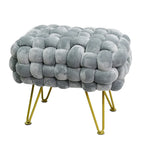 Velvet Pouf Stool 27x20x20