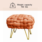 Velvet Pouf Stool 27x20x20